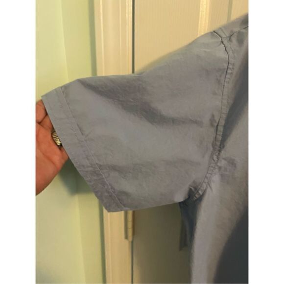 Native Code Short Sleeve Light Blue Cotton Button Up. Size 2X - Picture 3 of 5